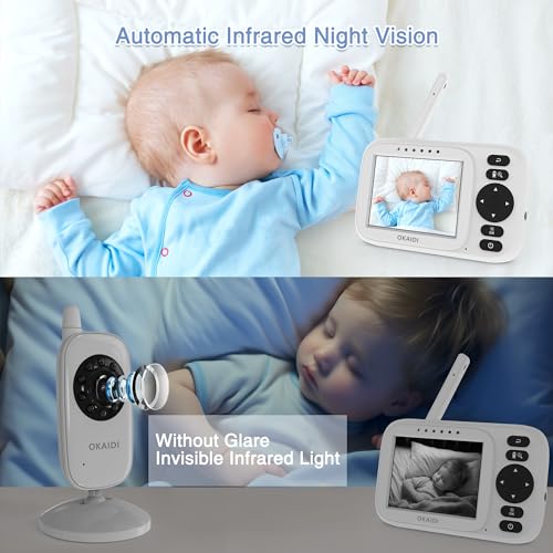 Okaidi Video Baby Monitor, 3.2 Inch Baby Monitor With Camera And Audio thumb #6