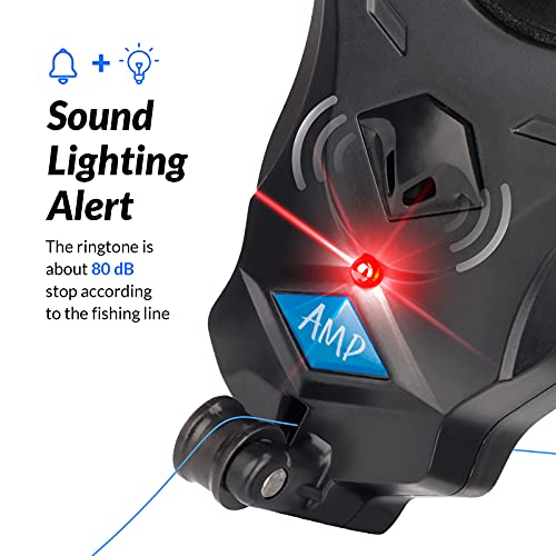 Qualyqualy Fishing Bite Alarm, 3Pcs Led Light Fishing Bite Alarms Bell Electronic Indicator Sound Sensitive Dual Alert Fishing Bells Clip On Fishing Rod Alarm, Daytime/Night Carp Fishing Outdoor #TOP1