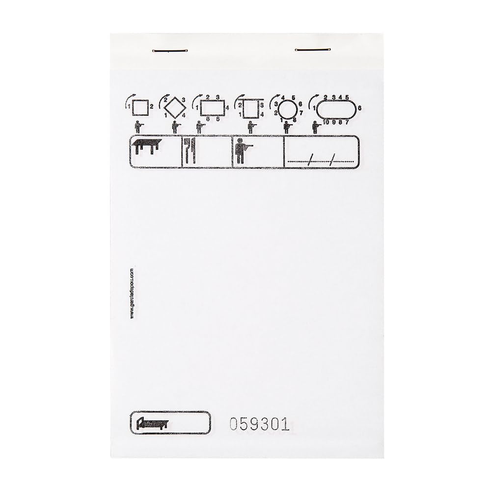 García de Pou 177.87 Blocs Comanda Estándar Duplicado, 50 x 2 Hojas, 10 x 15 cm, Set de 100, Blanco
