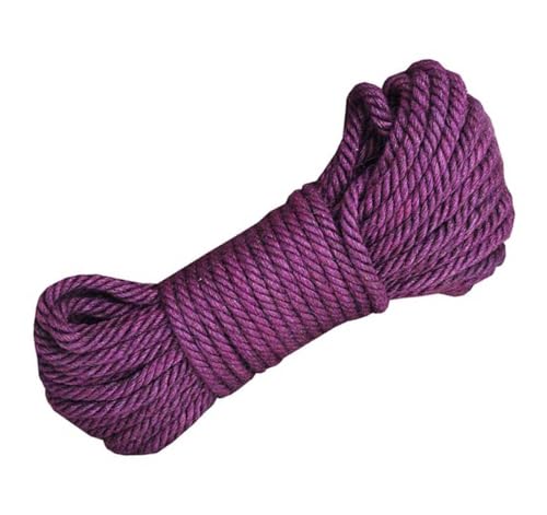 Cuerda de yute morada de 8 mm, la soga resistente para decorar sin romperse 2