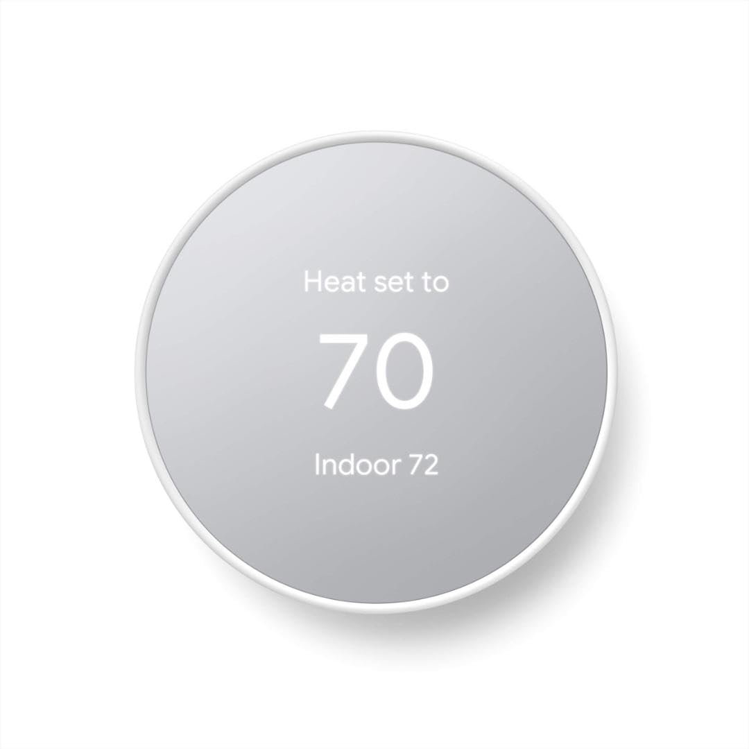 GoogleNest Thermostat - Smart Thermostat for Home - Programmable Wifi Thermostat - Snow