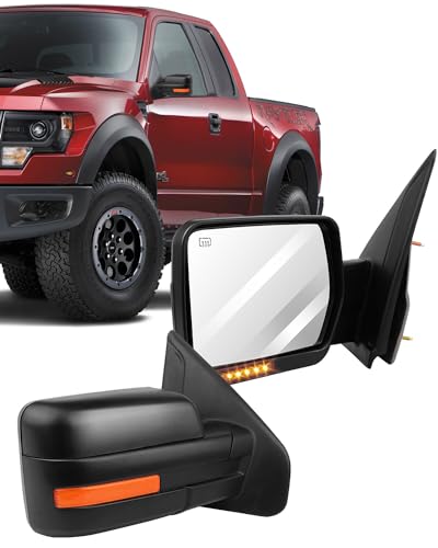 ECCPP Power Heated Turn Signal Puddle Lamps Driver Side Mirror Replacement fit 2007-2014 for Ford for F-150 Pickup Left