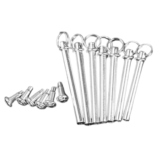 HOMOCONO 7 Pcs Large Folding Fan Shaft Rivets Metal Rings 23-29mm Handheld Fan Repairing Kit Iron Shaft Replacement Accessories Maintenance