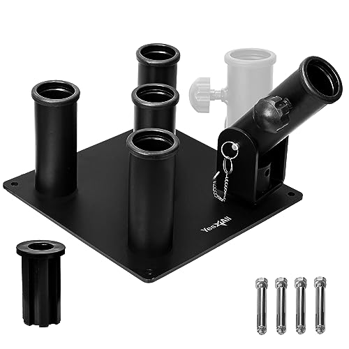 Yes4All Plataforma de fila de barra en T 2 en 1 multifunción con adaptador de 1 pulgada y 2 pulgadas (5 barras) y 1 pulgada, soporte para barra con accesorio para minas terrestres