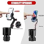 Cup-Holder-Expander-for-Car-with-Phone-MountTHIS-HILL-2-in-1-Car-Cup-Holder-Expander-Adjustable-Base-360Rotation-Cup-Holder-Cell-Phone-Holder-for-Car-Compatible-with-iPhoneSamsung-All-Smartphones