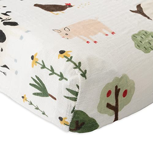 Cotton Muslin Changing Pad Cover 2 Pack - Family Farm #TOP1