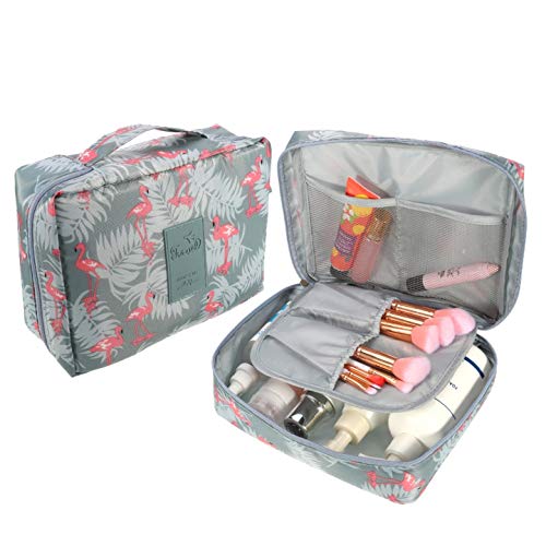 Preisvergleich Produktbild Ajiuzh Kosmetiktasche für Reisen, tragbar, mit Fächern, multifunktional, Bürstenaufbewahrung, Kulturbeutel für Reisen, Kulturbeutel - ())
