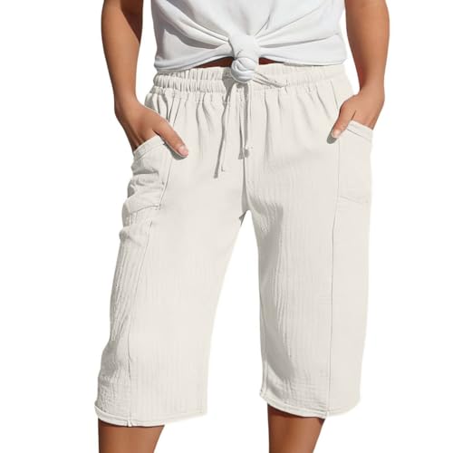 Pantalones ligeros de pierna ancha para niñas con cordones y bolsillos casuales diarios