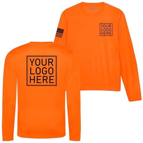 Custom Shirt for Men, Long Sleeve Dry Wicking Shirts for Men, UV Moisture Wicking Shirt, Construction Cool Workwear Black3