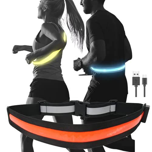 TERUI Lights Osaka ランニング ライト 充電式 led ベルト 反射板 腰 防水 usb ジョギング 自転車 ナイト タスキ 夜間 反射 バンド ウォーキング 反射材 光る サイクリング