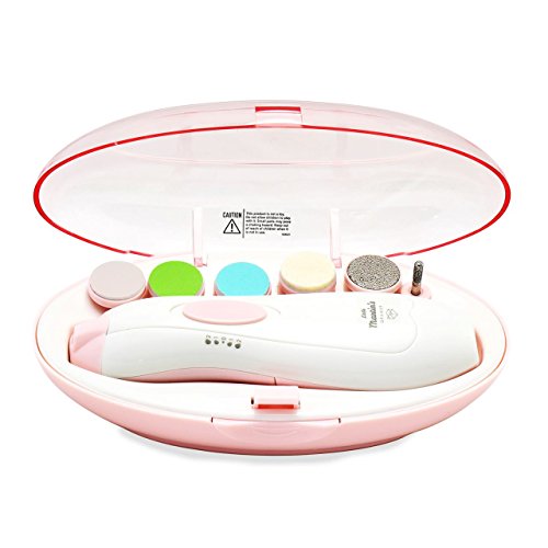 Baby Nail Trimmer File with Light – Safe Electric Nail Clippers Kit for Newborn Infant Toddler Kids Toes and Fingernails – Care, Polish and Trim – Battery Operated (AA)