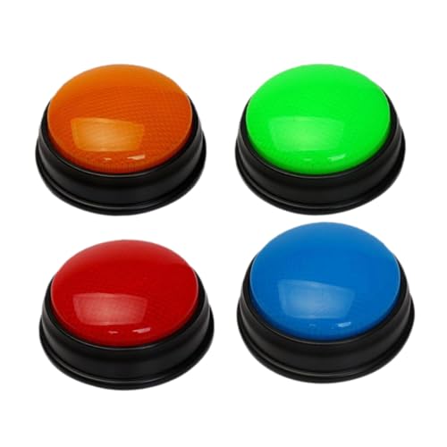 TOYANDONA Buzzer De Jeu Éducatif Lumineux pour Garçon Et Filles, Lot De 4 Pièces, Compact, Buzzer Clignotant Multifonction, Son Et Lumière, pour Concours, Jeux Interactifs Et Apprentissage en Famille