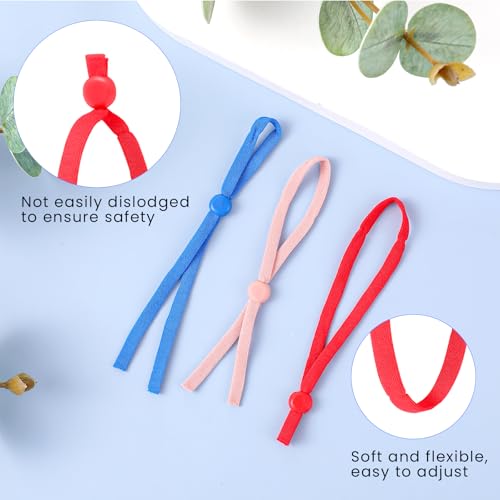 Image of 60-Pack Elastic Puppy Collars for Litter, Adjustable Puppy Litter Collars Colored Identification Soft Bands 4 Inch ID Cords Whelping Cords for Newborn Pets Kittens