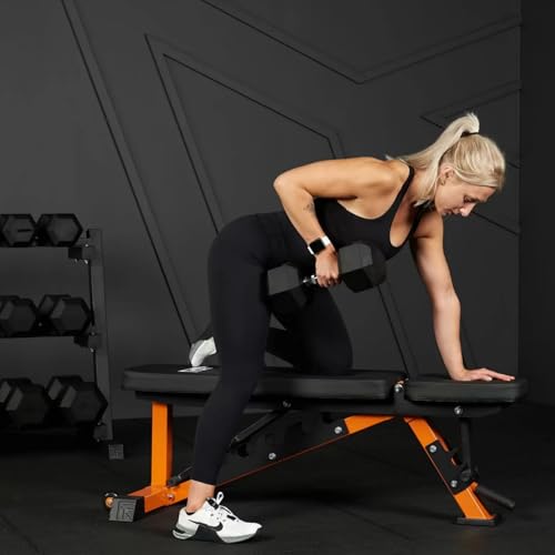 Image of Mikolo Dumbbell Sets with Rack, Rubber Hex Dumbbells, Multiple Choices in 160 /200 /380 /450 /550LB, Hand Weights with Chrome Handle for Strength Training