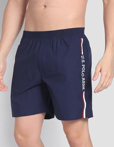 Image of U.S. Polo ASSN. Men's IYAX Brand Stripe Dual Pocket Boxers