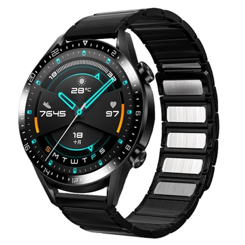 Bracelet de montre magnétique en acier inoxydable 22mm finition luxe Huawei