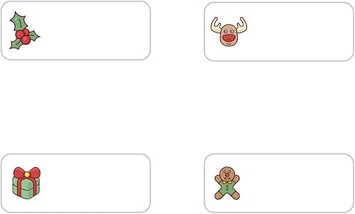 Etiquetas navideñas D11 D110 D101 - Papel adhesivo para impresora (0.47 x 1.18 pulgadas) con autoadhesivo para impresora Niimbot D11D110D101, JADENS