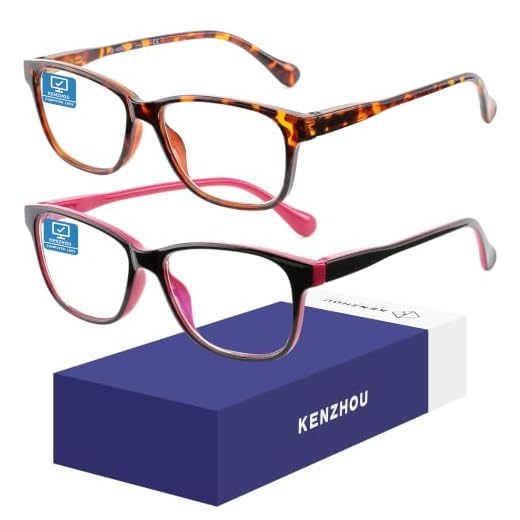 K KENZHOU Blue Light Glasses for Woman Men Bluelight Blocking Glasses for Computer Gaming Phones,Anti Eye Strain & UV Glare