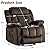 CANMOV Massage Recliner Chair with Heat and Vibration Manual Rocker Recline- Heavy Duty and Safety Motion Reclining Mechanism-Antiskid Fabric Sofa Living Room Chair with Overstuffed Design by CANMOV
