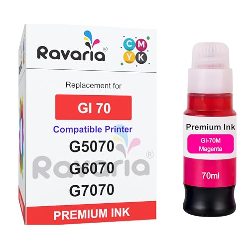 Image of GI 70 Compatible Ink for Canon Pixma G5070 G6070 G7070 Printer (GI 70 Magenta Ink 1 Pcs)