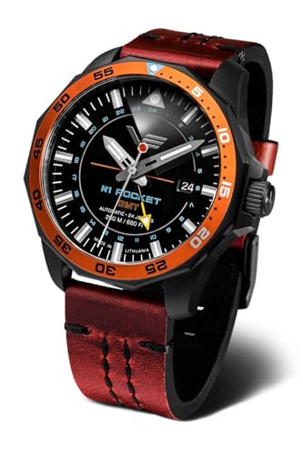 Vostok Europe Herrenuhr Automatik GMT Rocket N1 Braun/Schwarz NH34-225C714-LBBRW