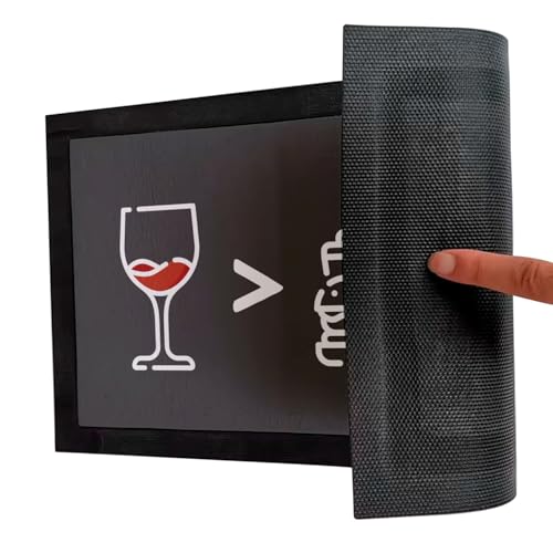 Paillasson noir Le Vin Avant la Bouffe 75x50cm tapis d'entrée humour - 5