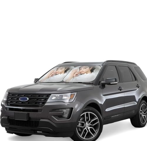南里美希 (1) 車用サンシェード サンバイザー 日よけ 紫外線対策 カーサンシェード 四季兼用 車用品 折畳み 便利 遮光 断熱 吸盤4個付