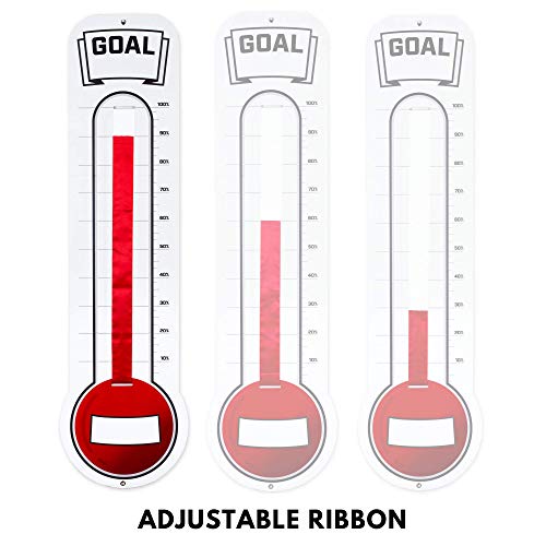 Fundraising Thermometer Chart Goal Tracker Dry Erase Goal Setting
