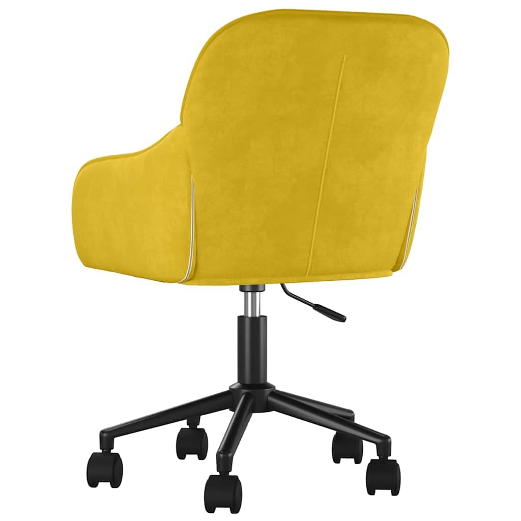 Solivagant Sedia da Ufficio Girevole Gialla in Velluto,Giallo,8.85,kg