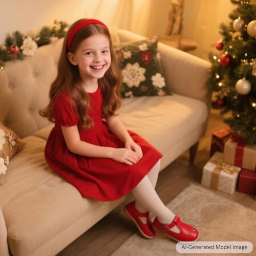 Image of Felix & Flora Toddler Little Girl Mary Jane Dress Shoes - Ballet Flats for Girl Party School Shoes