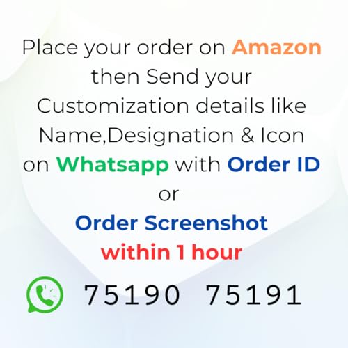 Image of Customized LED Name Plate for Office Desk Table Name Sign Birthday Tahnk you Rakhi Gift For Doctor Professionals Director Manager CEO Founder Friend (10 x 6 inch) (Custom Name)