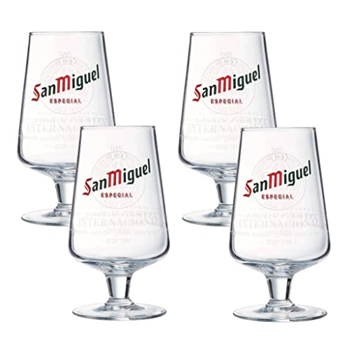 GarageBar Bicchiere da birra con calice a stelo nucleato, prodotto ufficiale | Viene fornito con 2 tappetini antigoccia per birra (4, pint/567 g)