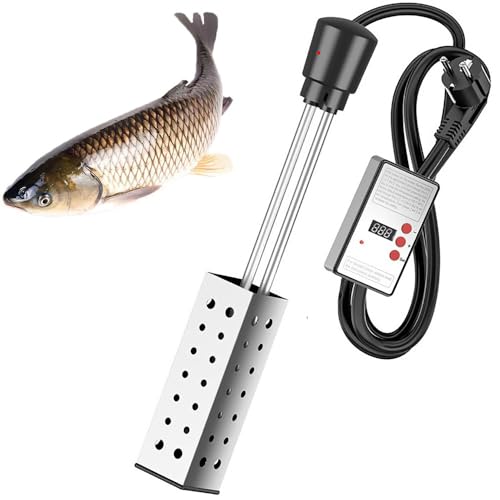 Chauffe-Eau électrique à Immersion, élément Chauffant Thermostatique Portable 2500 W, Avec Couvercle d'isolation Thermique En Acier Inoxydable et Contrôleur de Thermostat