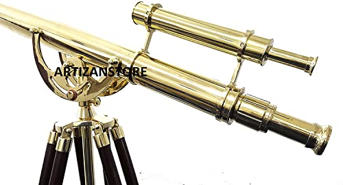 Telescopio Refractor ARTIZANSTORE 64X con Trípode de Madera miniatura 2