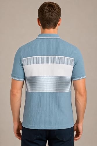 Image of SANE ORIGINALS Polo T-Shirt for Men with Pocket || Striped Polo for Men