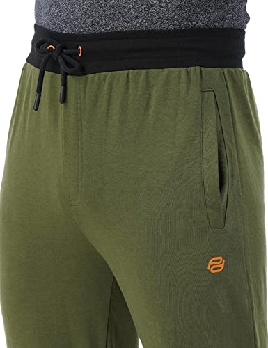 Image of PUMP'D Men's Breathable Cotton Jogger Pants with Elasticated Waistband & Drawstring - Dry Tech, Anti-Odor, Lightweight, Soft Seams