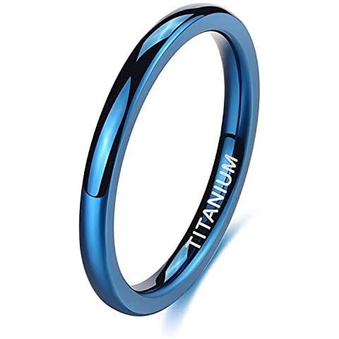 Zakk Anillos de titanio azul 2mm y 4mm Cover