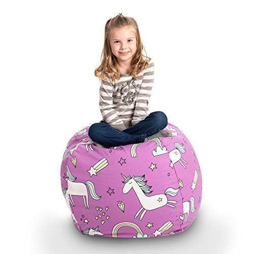 Creative QT Soft and Cozy Stuffed Animal Storage Bean Bag Chair