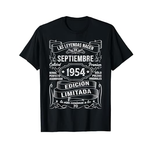Las Leyendas Nacen Septiembre 1954 Regalo 70 Años Cumpleaños Camiseta