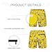 KSLIDS Duck Mens Swim Trunks with Compression Liner Fashion Cool 2-in-1 Swimming Board Shorts 5 inches Inseam Yellow Funny Stretch Quick Dry Bathing Suits Beach Swimsuit with 4 Pockets -M, Medium