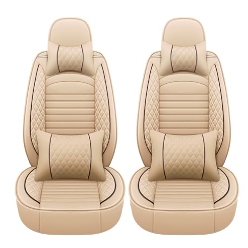 トヨタヴェルファイア アルファード10/20/30/40系 に適用車 シートカバー 2枚セット 防水 全天候型 汎用 軽/普通車対応 滑り止め 取り付け簡単 収納便利 汚れ防止 耐久 【2025年新】(ベージュ,腰枕首)