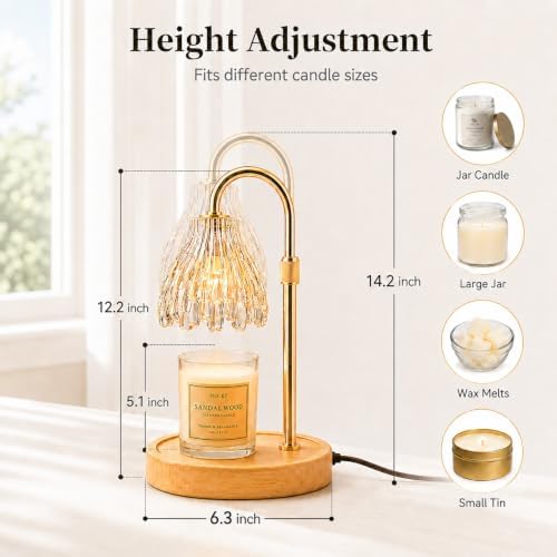 Modern Candle Warmer Lamp with Timer,Lamp Candle Warmer for Jar Candles - 4