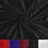 Yuraigm Tela de terciopelo aplastado por metros, 2 metros, tela de terciopelo negro brillante, 160 cm de ancho, terciopelo brillante, tela decorativa para Navidad, tela para coser, tela de terciopelo