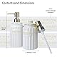 GOYISEE Ceramic Soap Dispenser Pump 14OZ for Bathroom & Kitchen | Hand & Body Soap Refill Bottle with Gold Pump & Labels | 2-Pack