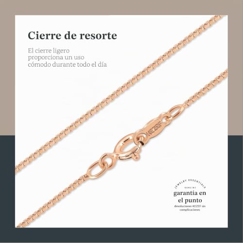 Collar cadena de plata de ley con acabado en oro de 18 quilates 4