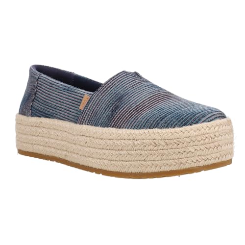 Image of TOMS Women's Valencia Platform Espadrille, Textile Upper, OrthoLite Insole