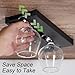 DESONAUT 2Pcs Wine Glass Holder，Stemware Rack Plastic Punch-free Hanging Under Cabinet for Bar,Kitchen and Restaurant (black)