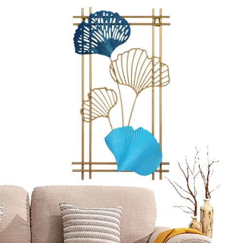 Arte de pared multifuncional de ginkgo: escultura metálica vegetal 3D 8