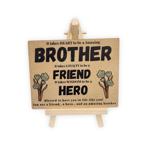 Wooden Desk Plaque with Easel – Perfect Rakhi Gift by tinydabba
