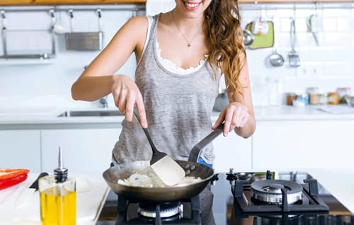 IMEEA Turner Spatula Stainless Steel Solid Turner for Cooking Metal Spatula for Kitchen Use, 13.5-Inch